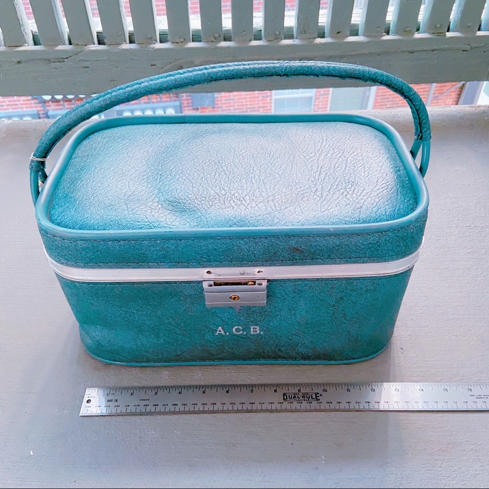 Vintage Skyway Travel Trunk Monogrammed A.C.B. 60s